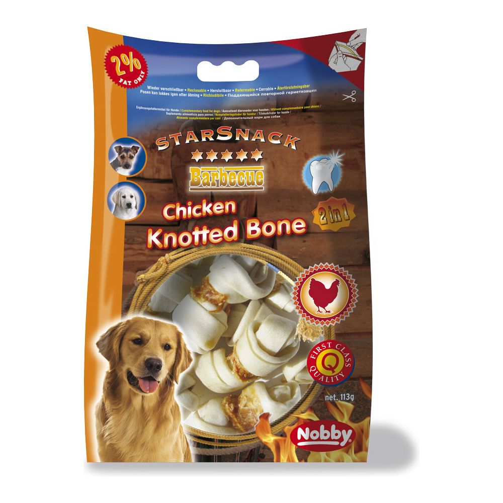 Nobby STARSNACK Barbecue Chicken Knotted Bone 12x 113g